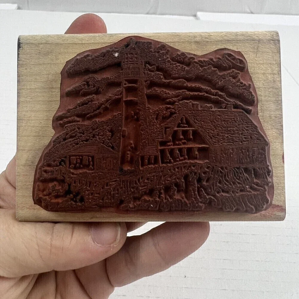 Vintage Stampin Up Coastal Lighthouse Rubber Stamp- Nautical, Ocean, Ship, Maine